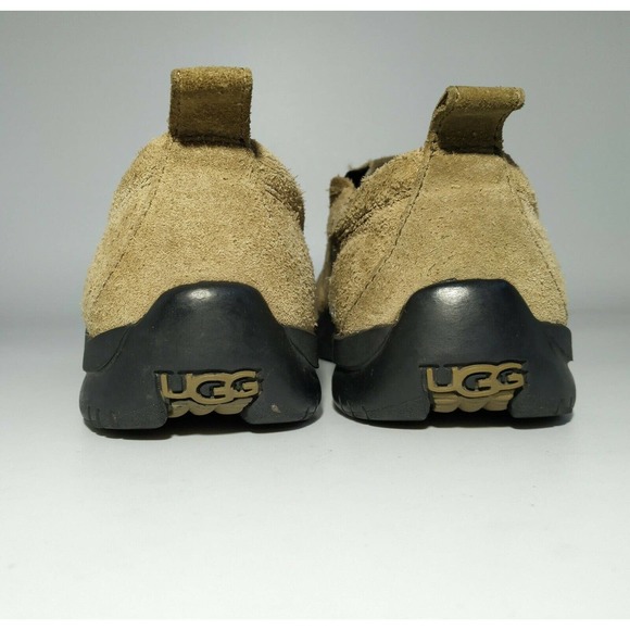 UGG S/N 5257 Women's Shearling Slip-On Taupe/Black Leather Shoe Size 5 - Picture 6 of 12
